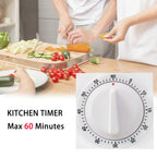 ManHua Kitchen Digital Timer T-204 60 Minutes Count Down Silent Alarm Reminder Mechanical Timer Stopwatch
