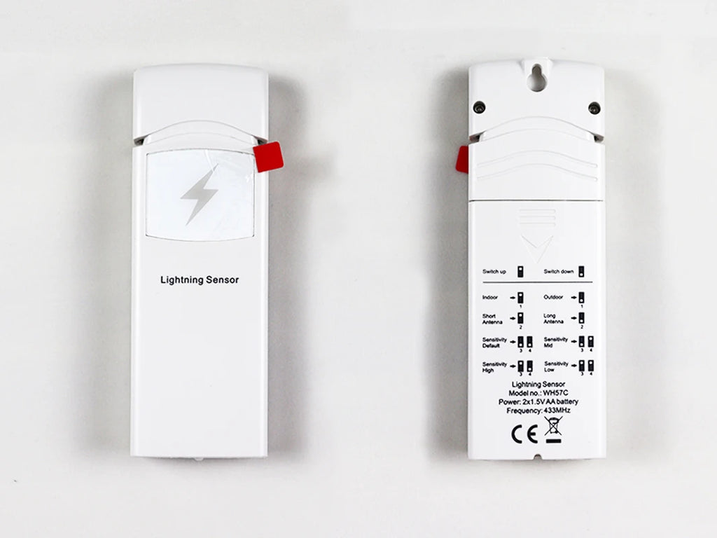 Misol WH57 Outdoor Wireless Lightning Sensor with Plastic Shield, Lightning Detection Sensor