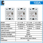 LCTC SSR Relay DC TO AC DC TO DC AC TO AC Solid State Relay Single Phase 10A 25A 40A 60A 80A 100A 120A 200A 240A LC-1-DA/AA/DD