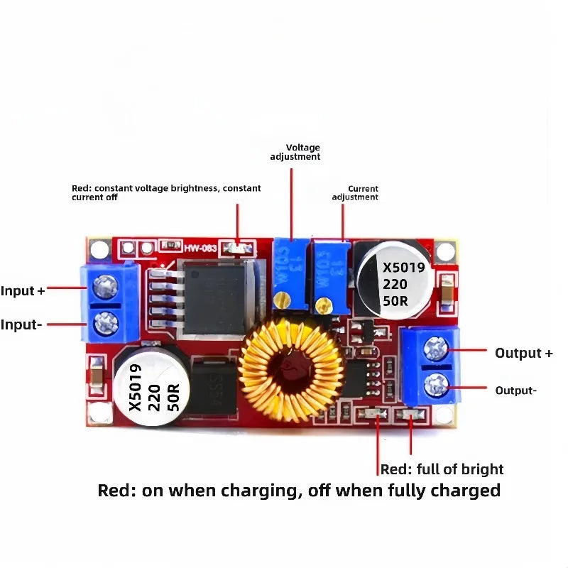 XL4015 5A LM2596 Buck Adjustable Constant Current Voltage Regulator Module 4-38V-1.25-36V LED Driver Battery Charger Solar DIY