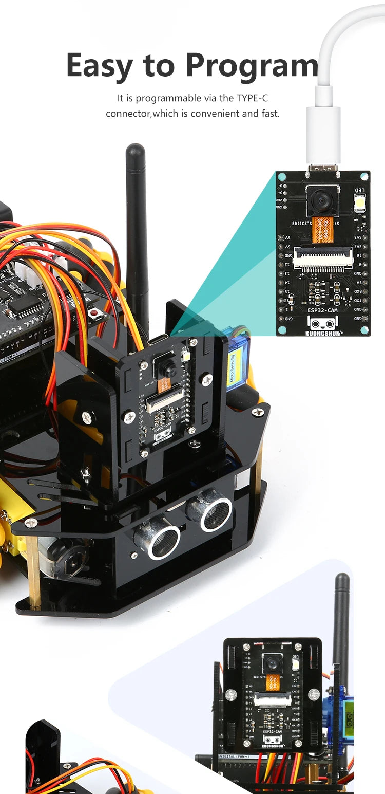 ESP32 Smart Robot Car Kit  Remote Control Car for Arduino Programming Project STEM Education Science Coding Kit
