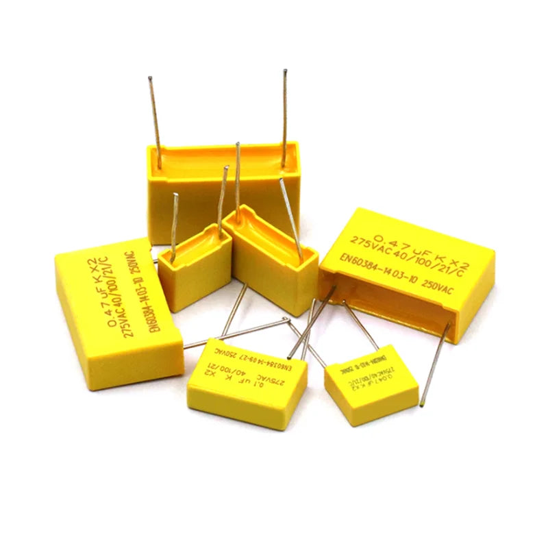 10PCS/Lot X2 Capacitor 275VAC 0.01 0.033 0.1 0.15 0.022 0.22 0.33 0.47 0.56 0.68 0.82 1 1.2 2.2uf  Polypropylene Film Capacitor