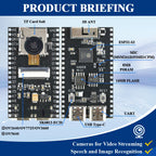ESP32-S3 Development Board 2.4G Wifi BT Module with MIC OV2640 Camera Module NEW ESP32S3 N16R8 CAM 8MB PSRAM 16MB FLASH
