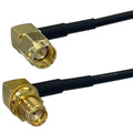 RG174 SMA RP SMA to SMA RP SMA Male & Female Nut Straight & Right Angle Connector RF Coaxial Jumper Pigtail Cable 4inch~10FT