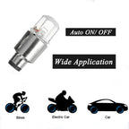2/4Pcs Car Hub Ambient Light Bicycle LED Tire Lights Universal Car Neon Lamp Valve Cover Lights Tire Colorful Flashing BulbDecor