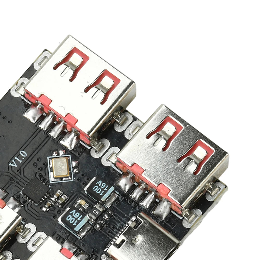 XL334P4 USB2.0 4-port Controller Expansion Module USB 2.0 to 4 Channel Way Splitter USB-HUB Type-C Extender Board 40MB/S