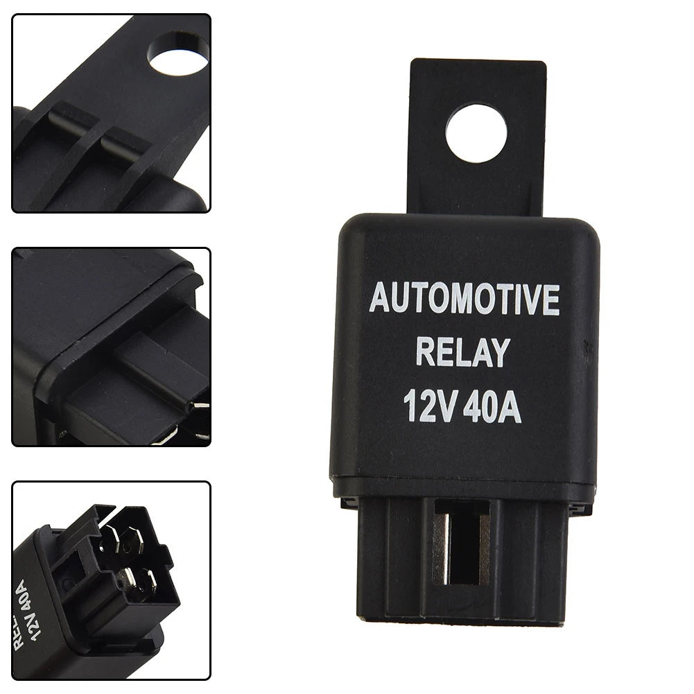 Reliable 12V 40A Car Automotive Relay 4 Pin SPST Contact Type Suitable For Strobe Lights Fog Lights Car Alarms And More