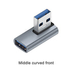 90 Degree USB 3.0 Male to Female Right Angle Extension Adapter USB Upward Elbow Adapter 10Gbps For Laptop PC Connector Converte