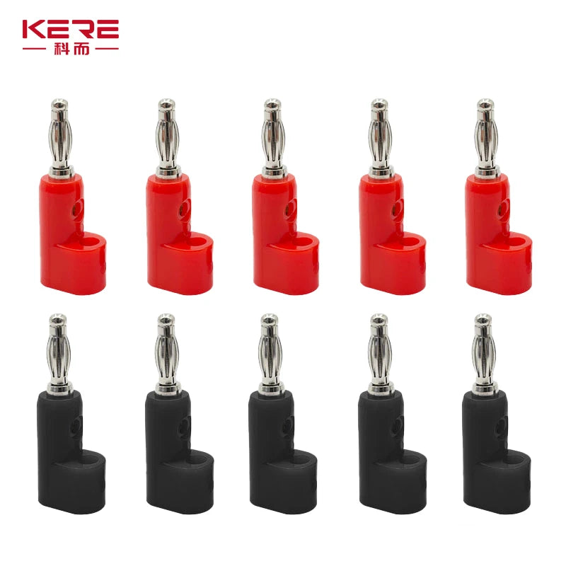 40pcs/4mm Adaptor Electrical Connecting Bending L Shape Banana Jack Plug Socket for Binding Post Test Terminal Connector