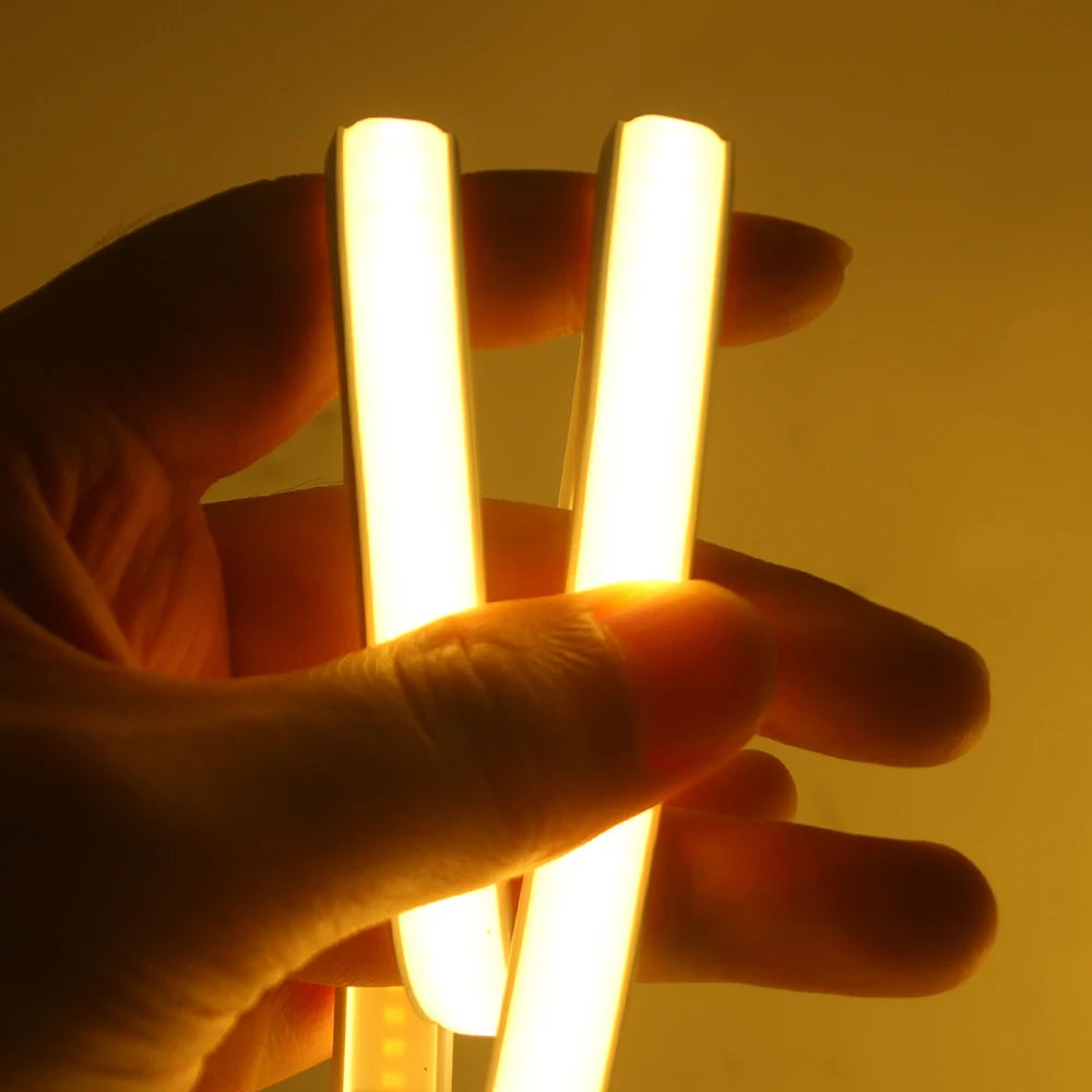 IP68 Waterproof Flexible Neon Rope Light USB COB LED Strip 5V ON OFF Switch 320 LEDs/m Natural Warm White 0.5m 1m 2m 3m 4mm 5m