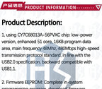 1~5PCS EZ-USB FX2LP CY7C68013A USB Core Board Development Board USB Logic Analyzer With I2C Serial SPI Interface Module Mini USB