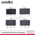 50PCS HT 7330-A 7333-A 7336-A 7350-A SOT-89 3V 3.3V 3.6V 5V 250mA 30V SMD LDO Regulator IC Transistors HT7350-1 HT7330