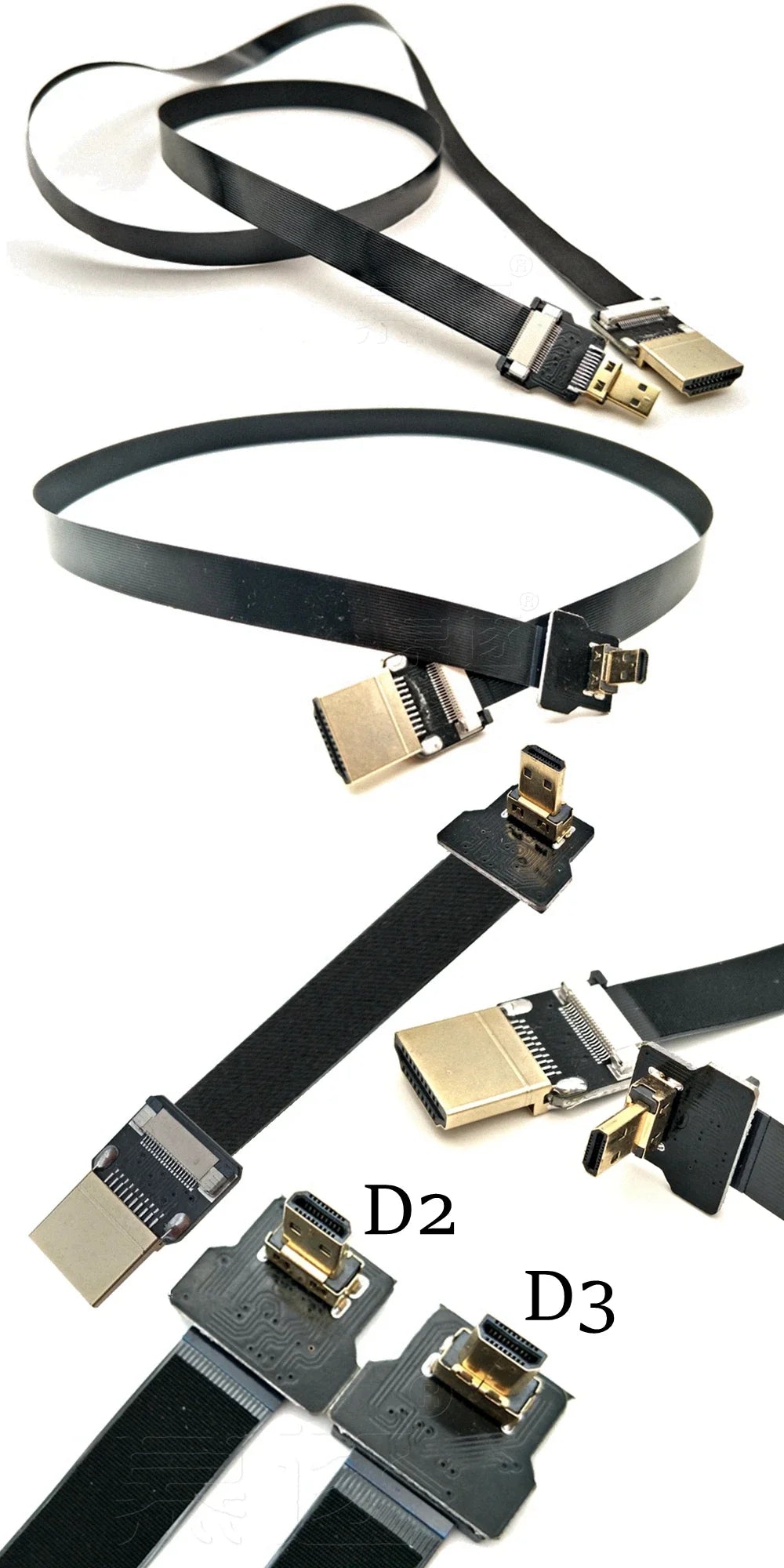 Camera 0.05M-1M FPC flexible cable drone aerial photo transmission FPV Micro HDMI to HDMI HD cable