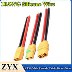 1/2Pcs XT90H XT90 XT90S Plug Male and Female Connector 10/15/20/30/50cm 10AWG Silicone Wire for RC Lipo Battery FPV Racing Drone