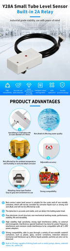 5V/12V/24V  XKC-Y28A-NC/NO/RS485 Capacitive Liquid&Water Level Sensor With XH2.54 Connector+50cm Lines for Arduino DIY Projects