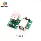 5pcs USB 2.0 Micro Mini A Female/Male USB B to 2.54mm Pin Header PCB Breakout Board Converter Adapter