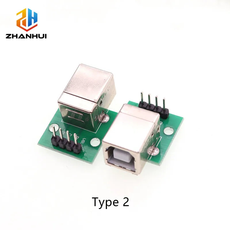 5pcs USB 2.0 Micro Mini A Female/Male USB B to 2.54mm Pin Header PCB Breakout Board Converter Adapter