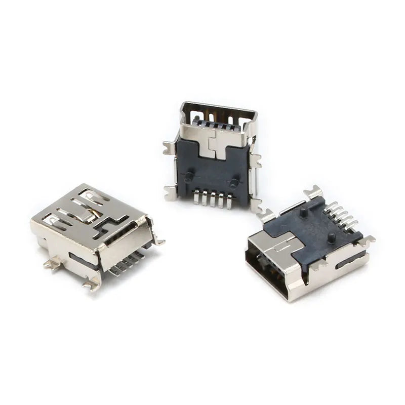 10Pcs Mini USB 5 Pin Female SMD Mini B Socket Connector Plug For Mobile Phone Charging