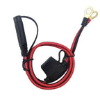 12-24V 16AWG SAE 2 Pin Quick Disconnect To O Ring Terminal Harness Connecter With 10A Fuse For Battery Charger Cable Connector