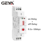 GEYA GRT8-EC  Delay ON Delay OFF Single Function Time Relay AC220V AC380-440V  Timer Relay 10A CE CB ROHS