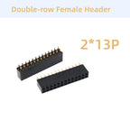 10/15/20PCS Single/Double-row Female Header Socket Pitch 2.54mm 2*2p 3p 4p 5p 6p 7p 8p 9p 10p12p14P16p18p20p22p40p Pin Connector