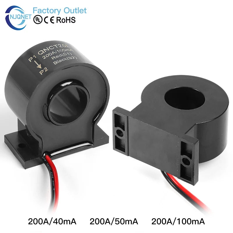0.1class High Precision Current Transformer 200A 100mA 2000/1 QNCT25L Micro Current Transformer CT Factory