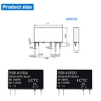 SSR Solid State Relays DC to DC Slim Relay Module 3-32VDC 6A Mini Relay Non-contact DIN Rail Relay SSR-41FDD