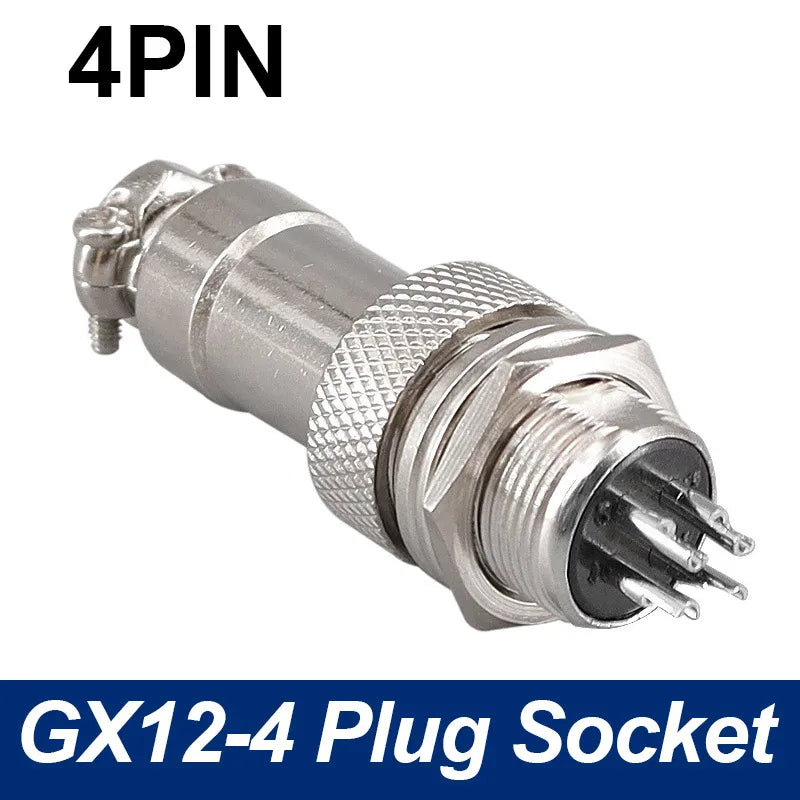 Panel circular  connector GX12 plug socket 2pin/3Pin/4Pin/5Pin/6Pin/7Pin 5A 125V M12 connectors