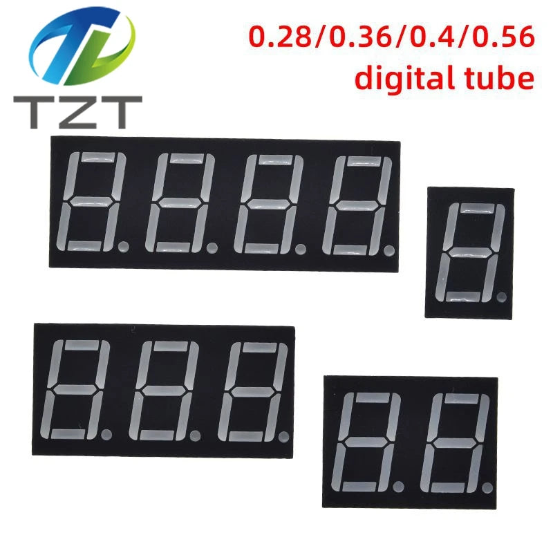 TZT 0.28/0.36/0.4/0.56 inch LED display 7 Segment 1/ 2 / 3 / 4 Bit Digit Tube Red Common Cathode / Anode Digital led 7segment