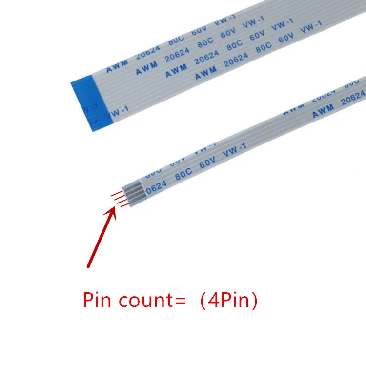 10PCS FFC FPC AWM 20624 80C 60V VW-1 Flat Flexible Cable 0.5MM 4 5 6 8 10 12 14 16 18 20 24 26 30 32 34 36 38 40 45 50 54 60 Pin