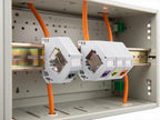Housing Din-Rail Mounting RJ45 Keystone Jack Holder For Module Labeling Field Earth Spring IP20 Dust-Proof Laptop Box