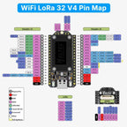 New Meshtastic Heltec V4 WiFi LoRa 32 Dev-Board Case Set Soft Antenna ESP32 SX1262 Solar Powered BLE Low Power