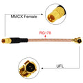 1PC MCX /MMCX Plug Jack Connector to UFL Pigtail Cable Adapter RG178 10cm For Wireless Modem