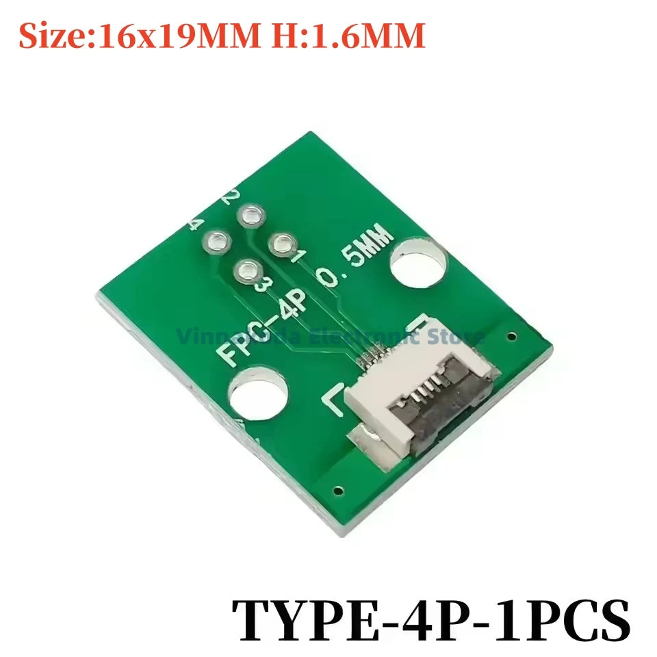 FFC/FPC 0.5MM Adapter Board 4P/6P/8P/10P/12P/14P/15P/16P/18P/20P/22P/24P/26P/30P/32P/34P/36P/40P/42P/45P/50P/60P/64P/68P/80P/96P