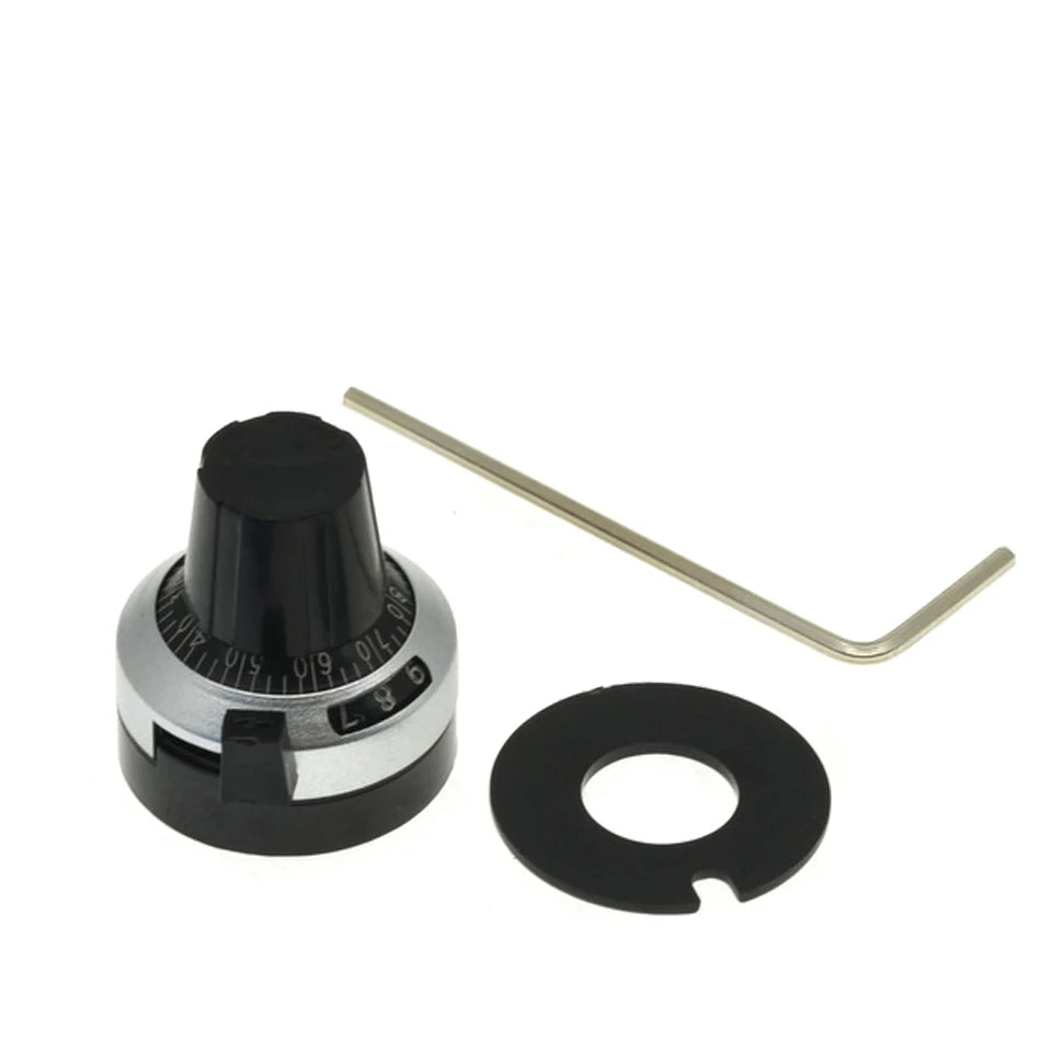 WXD3-13 3590S 4mm 6mm 6.35mm Potentiometer Precise Dial  knob  with locking  3590 Knob hat Kit