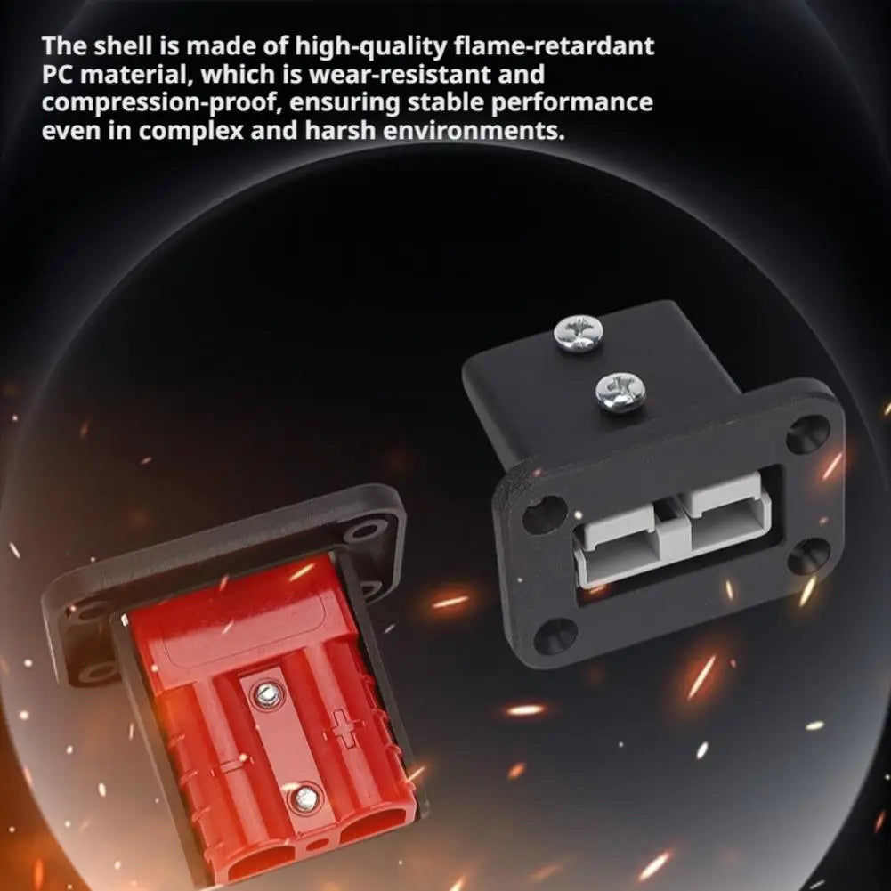 50 Amp Charging Battery Connector Flush Mount Anderson Plug Kit Mounting Bracket Panel Cover Accessories for Caravan Camper Boat