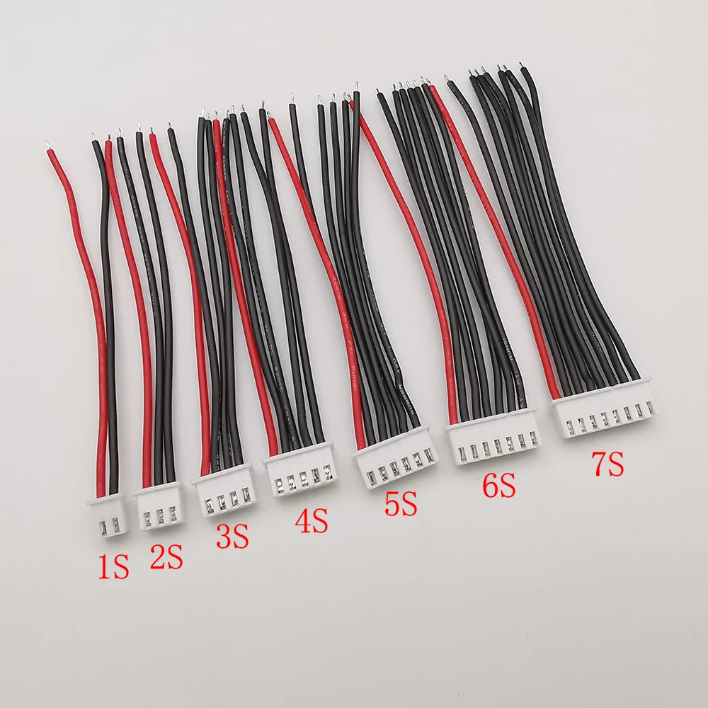 22AWG Lipo Battery Balance Charger Cable Plug JST XH 2.54 1S 2S 3S 4S 5S 6S 7S Connector for LiPo Battery Balance Charging Wire
