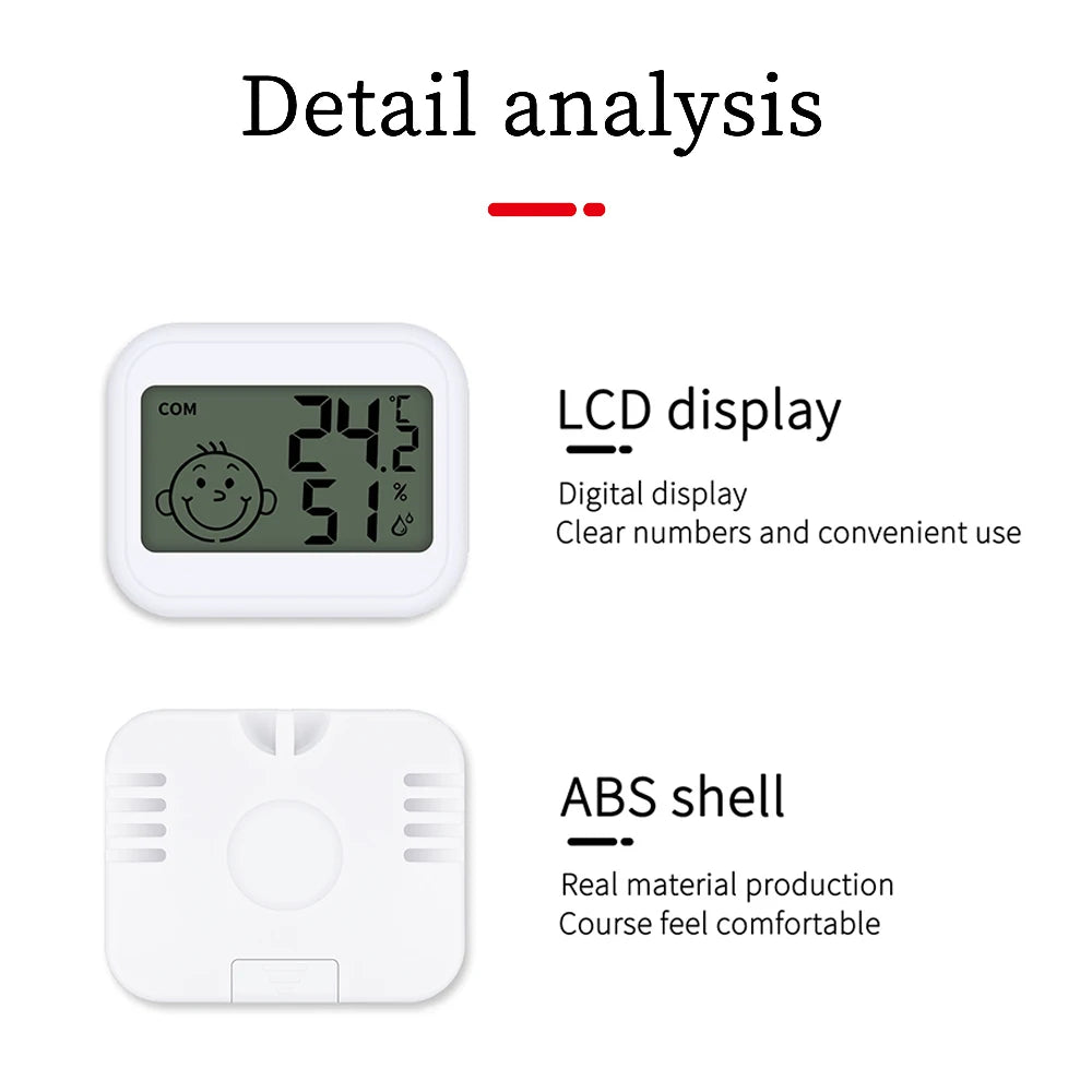 Mini LCD Digital Thermometer Hygrometer Electronic Digital Temperature and Humidity Meter Sensor Gauge Weather Station for Home