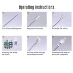 No Crimp Portable POE CCTV Connectors CAT6 Plug RJ45 Connector Crystal Head