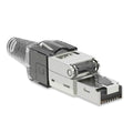 ZoeRax 10Pcs RJ45 Cat8 Cat7 Cat6a Connectors, Tool-Free Zinc Alloy Shielded Ethernet Termination Plugs for 23AWG SFTP Cables