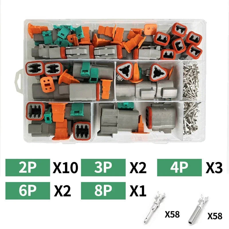 588pcs Deutsch Type Connector Kit Waterproof Wire DT Series Connector set DT06 04 2/3 / 4 pin 6/8/12 pin Sealed Plug