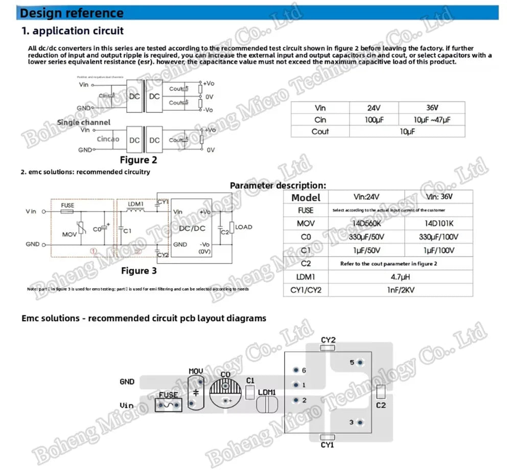 DC-DC Isolated Power Supply Module 5-36V Input to 5V / 12V / 24V Output 5W Buck-Boost Converter with Standard Pinout
