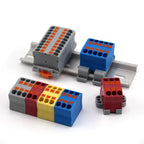 Push-In Wire Connectors Electrical Cable Terminal Block Multiple In/out DIN Rail Mount With Fixing Hole Spliceable DIY connectio