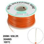 0.58mm Wire OD 200M 250M Electrical Wire Wrapping Wire Tin Plated Copper Wire PCB Solder Cable P/N DM-30-1000 30 AWG for Laptop
