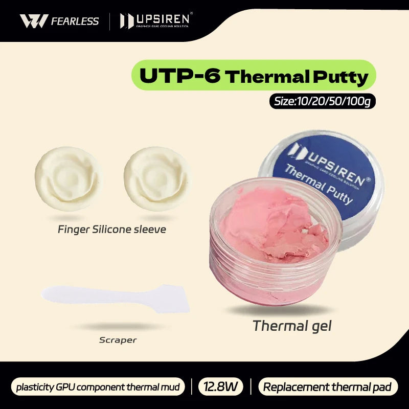 UPSIREN Thermal Putty UTP-8 For VGA GPU IC Processor Rapid Cooling Thermal Pad Replacement Heat Blocking Putty High Performance