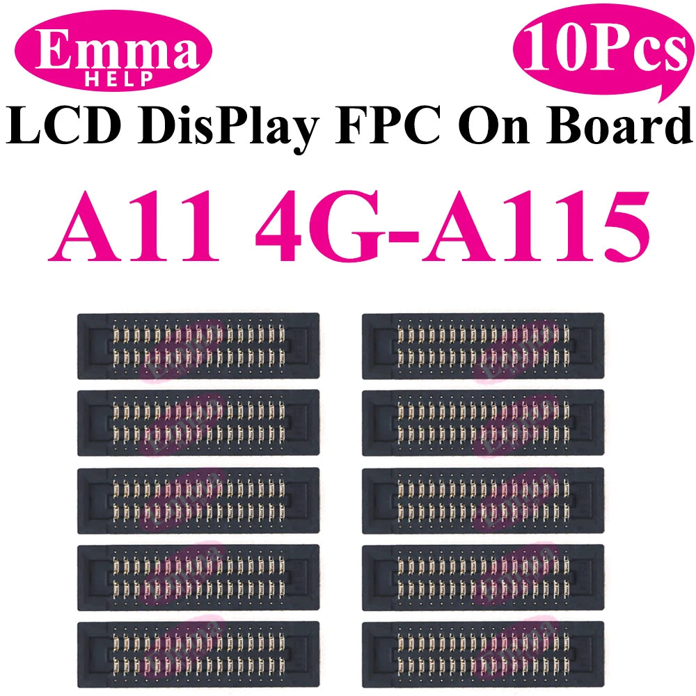 EmmaHelp FPC Connector Display Screen For Samsung LCD FPC A51 A50 A70s A40 A30S A21 A20S A10S M12 M14 M15 M16 On Motherboard