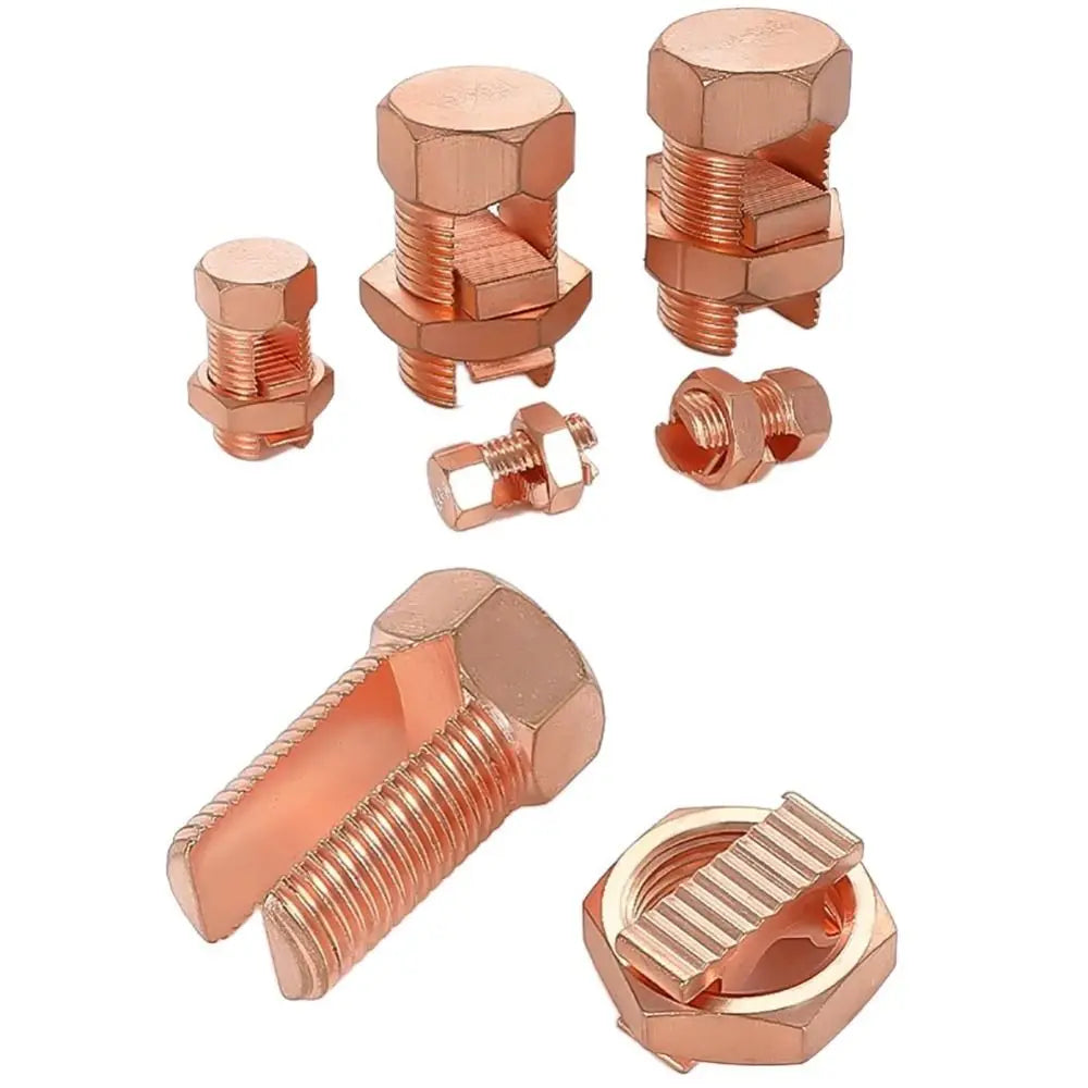 Electrical Equipment TJ Series Split Bolt Connector Sturdy Durable Copper Split Bolt Screw Terminal