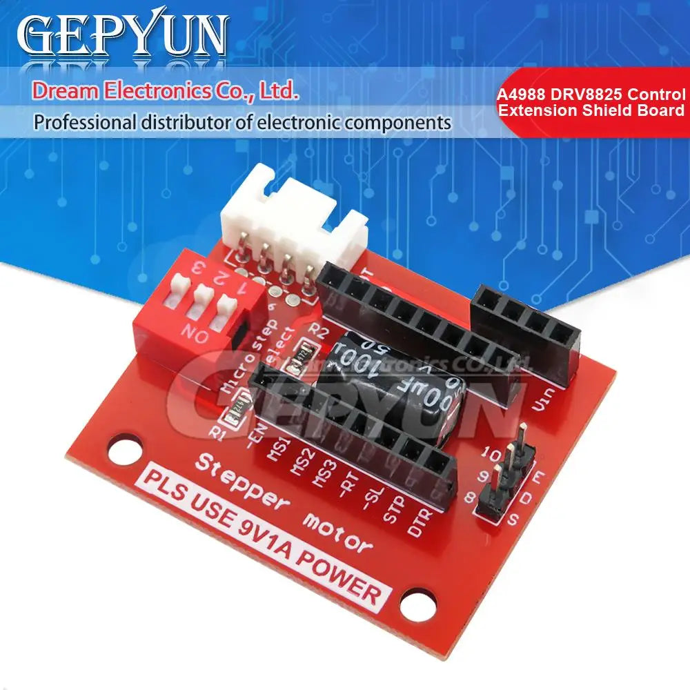 RV8825 A4988 3D Printer Parts Stepper Motor Driver With Heatsink Control Extension Shield Boards