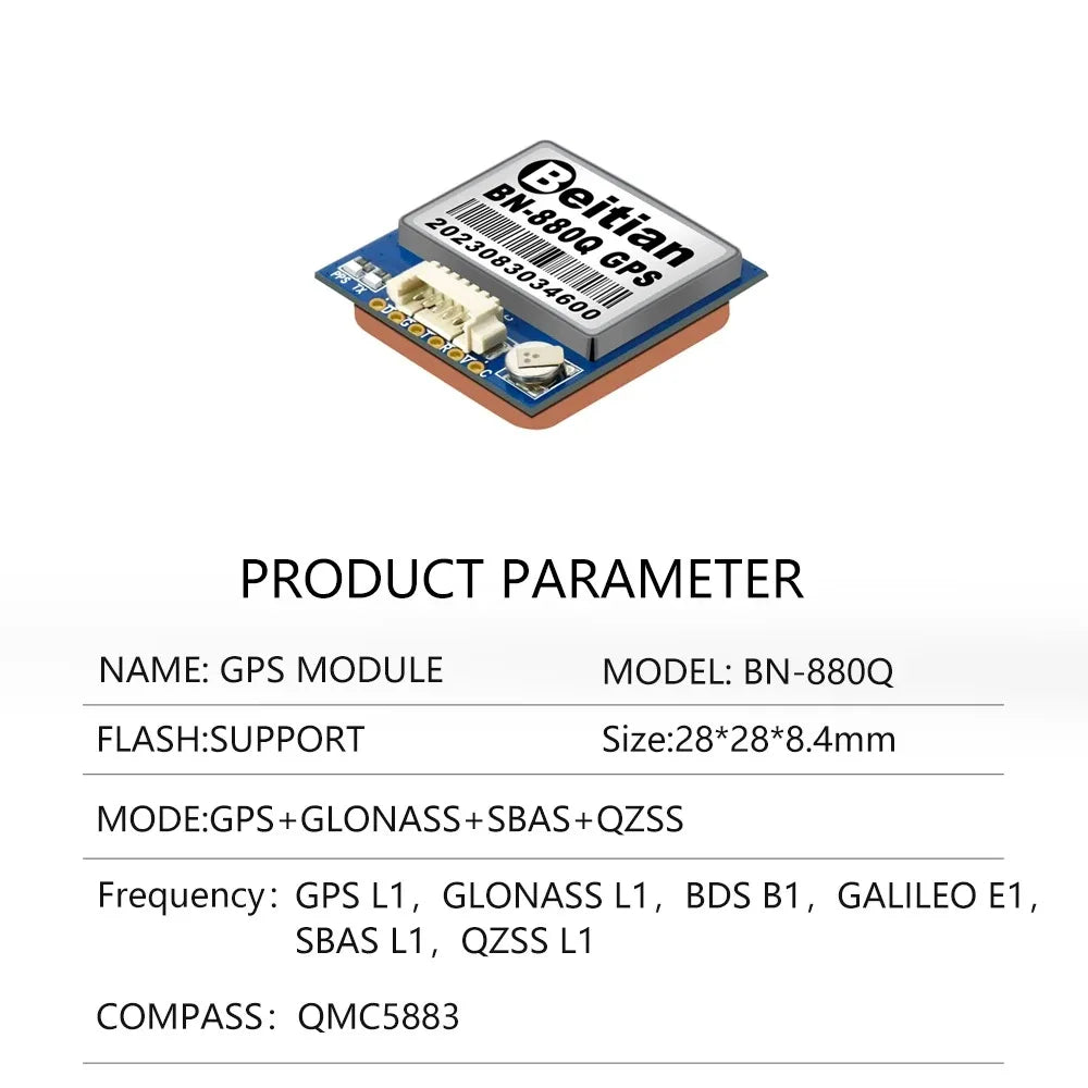Beitian GPS Module with Compass M8 M9 M10 Ceramic Antenna on-board flight controller FPV GNSS GPS Receiver Antenna Module Ublox