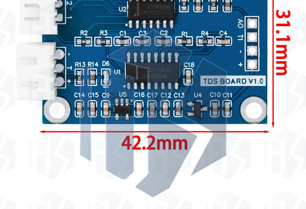 TDS Sensor Module Dissolved Solids Analog Signal Soluble Solid Water Quality Detection DS18B20 Temperature for Arduino 51/STM32